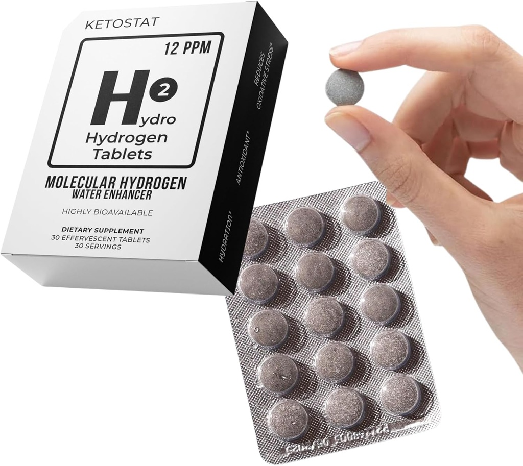 Hydrogen Water Tablets for Drinking Water 30 Count Creates 12 PPM Nanobubbles - US Company 2