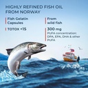 NFO Omega 3 6 9 Salmon Oil [120 Mini Softgels] Premium Norwegian Omega 369 Fish Oil Capsules, High-Potency EPA, DHA & DPA in Natural Triglyceride Form, Fishoil Complex with Amino Acids 5