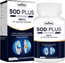 Superoxide Dismutase Supplement 500mg - SOD Plus with liposomal glutathione, AKG, Green Tea Extract, L-Arginine, Lysine, Resveratrol and Vitamin E for Immune Support, Antioxidant 60 Capsules 2
