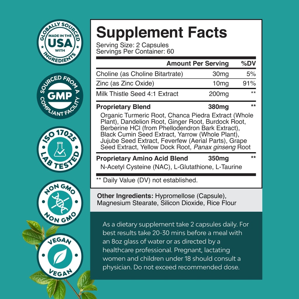 Bundle of Liver Support Supplement with NAC - Herbal Liver Supplement with N Acetyl Cysteine Silymarin Milk Thistle and GSE Grapefruit Seed Extract Liquid for Digestive and Health and Immune Support 3