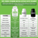VitaMonk Matcha Capsules with Theanine & Theobromine - Matcha Pills from Japan with 25mg Natural Caffeine - for Smooth Energy and Focus Without The Jitters - 60 ct 4