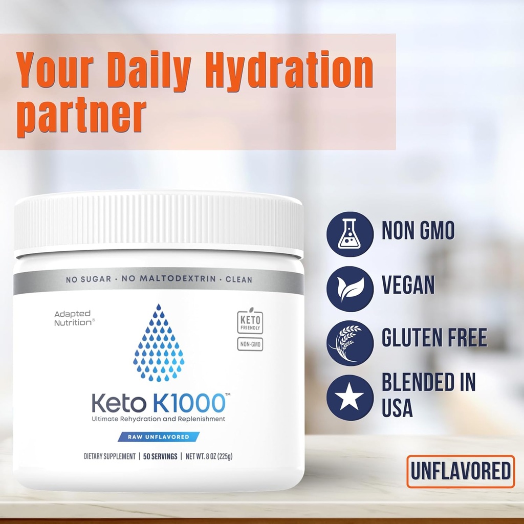 Hi-Lyte Keto K1000 Electrolyte Powder Unflavored + Keto S1000 Electrolyte Powder Packets 5