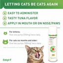 Vetoquinol Enisyl-F Oral Paste: L-Lysine Supplement for Cats - Tuna Flavor, 3.5oz (100mL) Pump 6