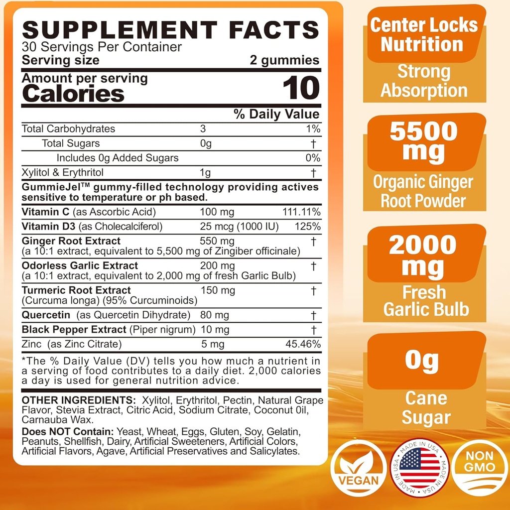 Bundle Ginger Chews Supplement Gummies for Nausea, Stomach Relief & Liver Cleanse Detox & Repair Gummies with Milk Thistle 4