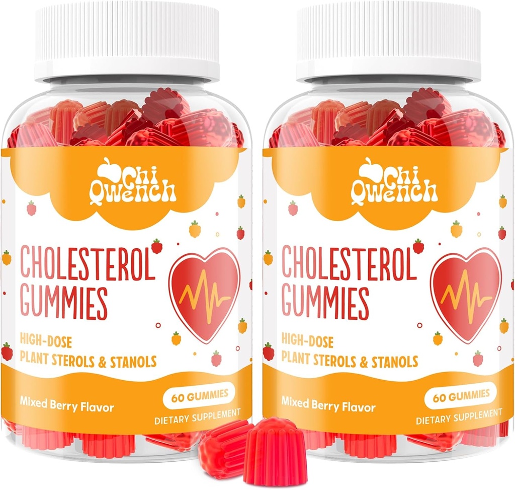 Cholesterol Supplements with 1500 Mg Plant Sterols & Stanols, Cholesterol Support Gummies, Cholesterol Complex Gummies, Maintains Normal Levels, Mixed Berry Flavor, 120 Count 2