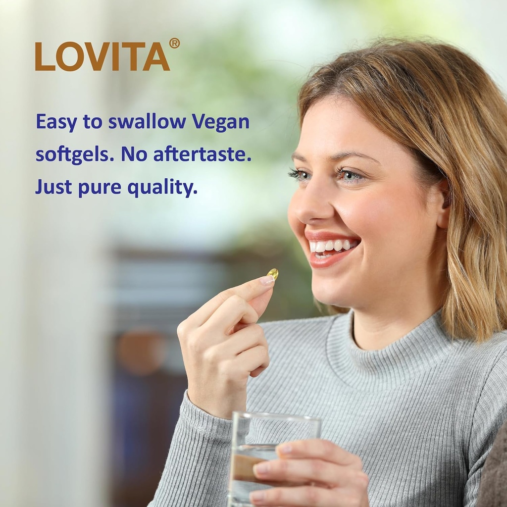 Lovita Vegan Flaxseed Oil 1500mg with 900mg ALA Omega-3 6 9, Cold-Pressed Flax Seed Supplement, Support Heart, Brain, Joint & Skin Health, Non-GMO & Gluten Free, 540 Softgels 5