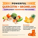 Quercetin with Bromelain Gummies, 1000mg Quercetin Gummies, Adults & Kids Immune Support Gummies, Lung & Respiratory Support, High Absorb, Orange, Low Sugar, Vegan, 60 Count 4