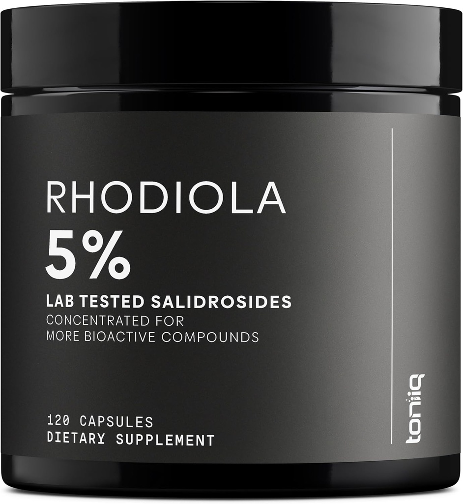 Toniiq Triple-Strength 600mg Rhodiola Rosea - 120 Capsules - 5% Salidroside Concentrated Extract - Highly Purified and Bioavailable 2