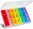 Weekly Pill Organizer 3 Times a Day, Large Pill Box 7 Day, Medicine Organizer Box, Pill Case Container, Daily Pill Organizer for Vitamins/Fish Oils. 2