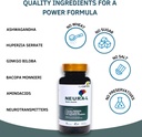 Neural-L Natural Brain Support Supplement 60 Caps - Mental Support – Memory Booster - Concentration - Natural Formula - Ashwagandha - L-Tyrosine - L-Theanine 4