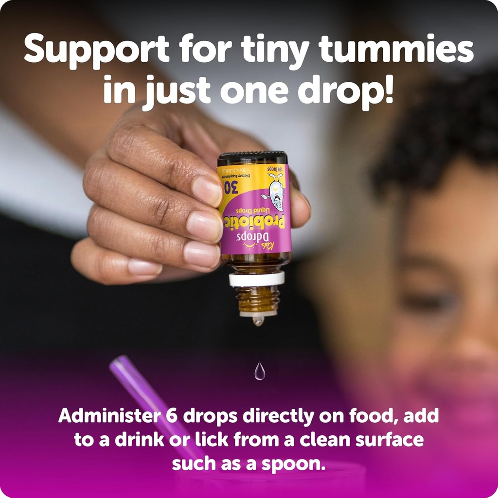 Ddrops Kids Probiotic Liquid Drops, Dual Probiotic Support, Helps Support Kids' Immune and Digestive Health, 30 Servings 6