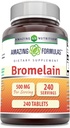 Amazing Formulas Bromelain 500 Mg Tablets Supplement | Non-GMO | Gluten Free | Made in USA (120 Count | 3 Pack) 5