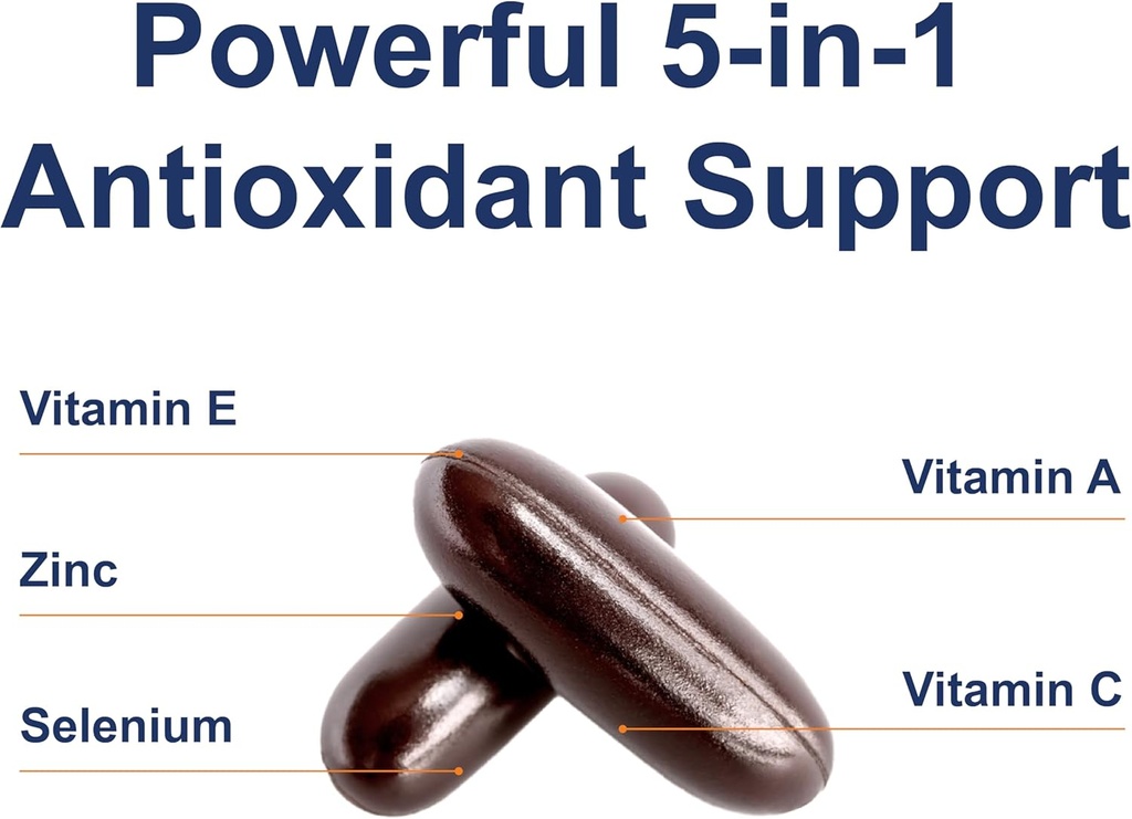 Carlson - ACES + Zn, Vitamins A, C, E + Selenium & Zinc, Multivitamin with Zinc, Cellular Health & Immune Support, Selenium Multivitamin, Antioxidant, 360 Softgels 5