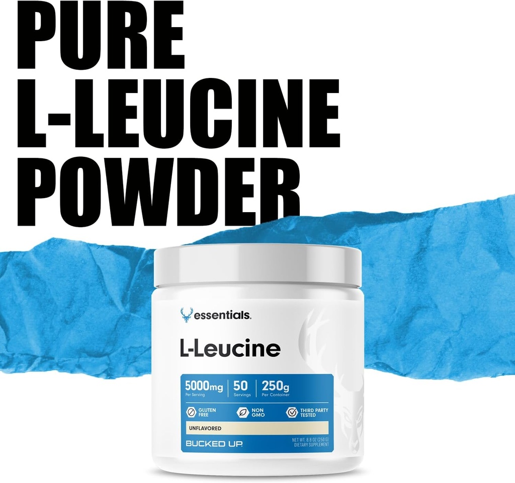 Bucked Up L-Leucine 5000mg Per Serving, Essentials (50 Servings, 250 Grams Powder) 6
