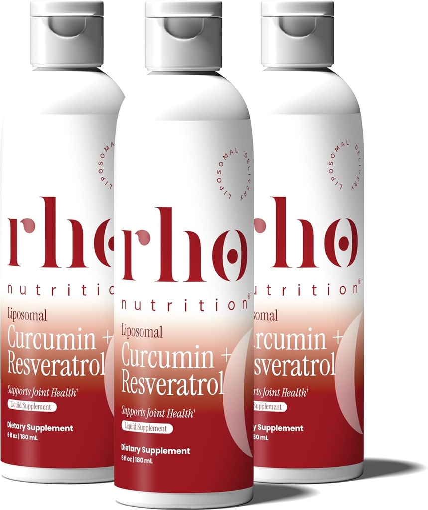 Rho Nutrition Liposomal Curcumin + Resveratrol (3 Pack) – Ultra High Absorption Liquid Curcumin Supplement – Promotes Joint Comfort, Mobility, Cellular Health and Overall Well-Being 2
