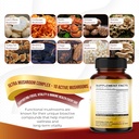 Ultra Mushroom Complex 10 in 1 Formula - with Lion's Mane Reishi Cordyceps Shiitake Turkey Tail Chaga (150 Count (Pack of 1)) 5