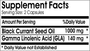 Black Currant Seed Oil 1000mg ~ 90 Capsules - No Additives ~ Naturetition Supplements 3