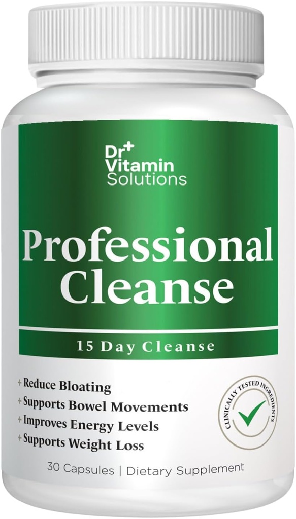 DR VITAMIN SOLUTIONS Professional Detox Cleanse and Thermogenic Fat Burner Bundle - 15 Day Cleanse for Weight Management, Gut Health, and Bloating Relief - 90 Caps 6