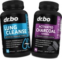 Lung Cleanse & Activated Charcoal Capsules - Respiratory Supplements & Organic Coconut Charcoal Pills for Stomach Gas and Bloating Support - Herbal Detox for Lungs, Bronchial Health & Gut 2