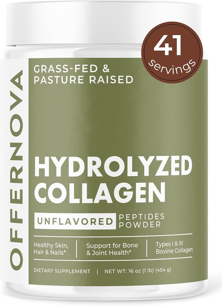 Hydrolyzed Collagen Peptides Powder - 100% Pure, Grass Fed & Unflavored for Women & Men – for Healthy Bones, Joints, Hair & Skin – Colageno Hidrolizado en Polvo Piel, Cabello y Articulaciones 2