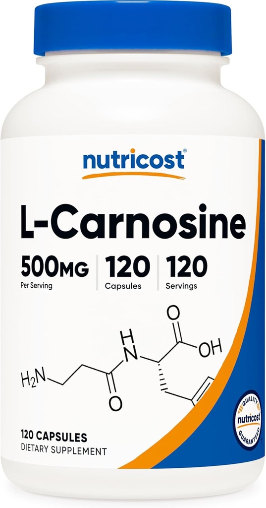 Nutricost L-Carnosine 500mg, 120 Capsules - Gluten Free & Non-GMO 2