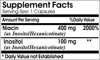 Flush Free Niacin 500mg ~ 90 Capsules - No Additives ~ Naturetition Supplements 3