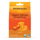 Wedderspoon Organic Manuka Honey Drops, Honey & Echinacea, 20 Count | USDA Organic | Genuine New Zealand Honey, Natural Remedy for Dry Throat