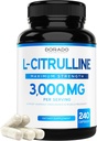 L Citrulline 3000mg Supplement (240 kapslar) Support L Arginine & Nitric Oxide Pills - L-Citrulline för män och kvinnor - Muscle Recovery & Pump Supplement - 3rd Party Tested, Vegan, Non-GMO - USA Made