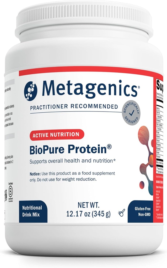 Metagenický biočistý protein - syrovátkový protein prášek s imunoglobuliny - 16 g protein - se serinem, L- Histidin & Magnesium - Non- GMO & gluten- Free - 12.17 oz