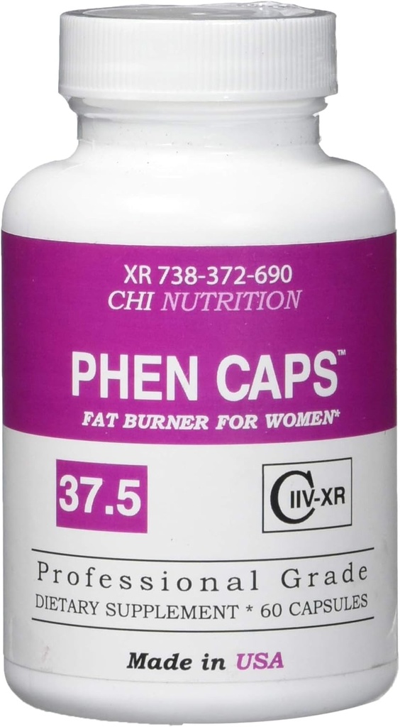 PHEN CAPS 37.5 庐 for Women - Weight Loss Pills for Women - Appetite Suppressant - Thermogenic Fat Burner Supplement - Energy Pills - Carbohydrate Blocker - Metabolism Booster - Keto Diet Friendly