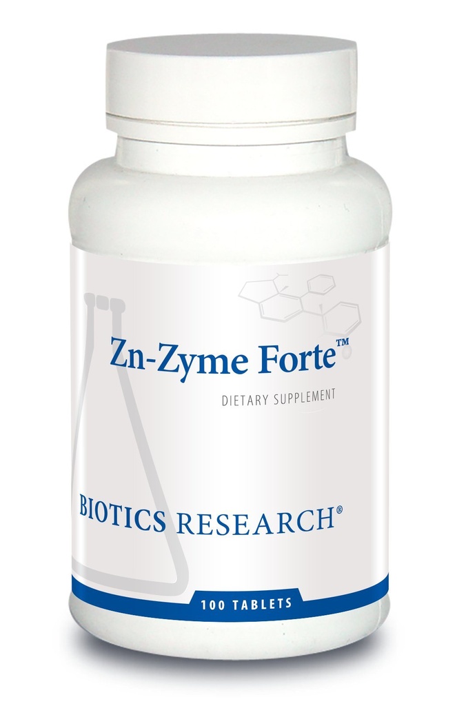 Biotics Research Zn-Zyme Forte 25 mg Zinc, Immune System Support, Optimal Cellular Function, Tablet-Based with Added antioxidants. 100 Tablets