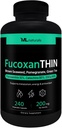 ML Naturals FucoxanTIN 240 Vegetable Capules. Fucoxanthin 10% 200 mg per Serviting, ajuda el Metabolisme i l'Antigant, NSF-Crited & cGMP-Comant