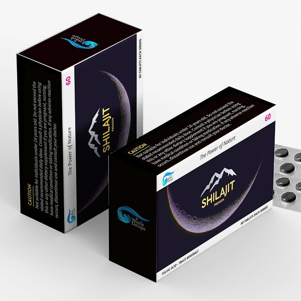 100% ren maksimal styrke Shilajit Resin Tabletter: Energi, Metabolisme, Immunitet - 85+ Trace Minerals & Fulvic Acid - naturlige Shilajit Tabletter