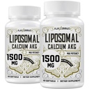 Liposomal Calcium AKG Supplement 1500 MG (Alpha-Ketoglutaric Acid), More Effective Than AAKG, Ca AKG for Longevity, Age Defense, Cellular Energy, Metabolic Function, 120 Softgels
