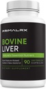Bovine Liver: Grass Fed Beef Liver Capsules - Beef Organ Supplement (Vitamin A, B12, Choline, Heme Iron Supplements) - 90 Dessicated Beef Liver Capsules