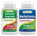 Best Naturals Cascara Sagrada 450 mg & Melatonin 12 mg