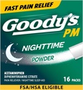 Goody 's Nighttime Mill, Skausmas Reliver & Miego Pagalba su Acetaminophen & Difenhidramino citratas, Kofeinas Nemokamas, 16 Skaičiavimas
