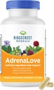 Ridgecrest Herbals AdrenaLove, Stress og energi Support med Ashwagandha, L-Theanine, Ginseng, Schisandra, Taurine, Holy Basil, Adaptogens, B Vitaminer (60 Vegan Caps, 30 Serv)