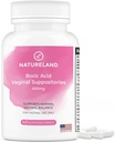 La naturaland 40 Compte, 600mg Borical Active Vaginitaries, fetes als Estats Units, Restaurar el pH i la reducció de la sensibilitat, els Odo, Itchines, i la càrrega, el suport de la Salut (40)