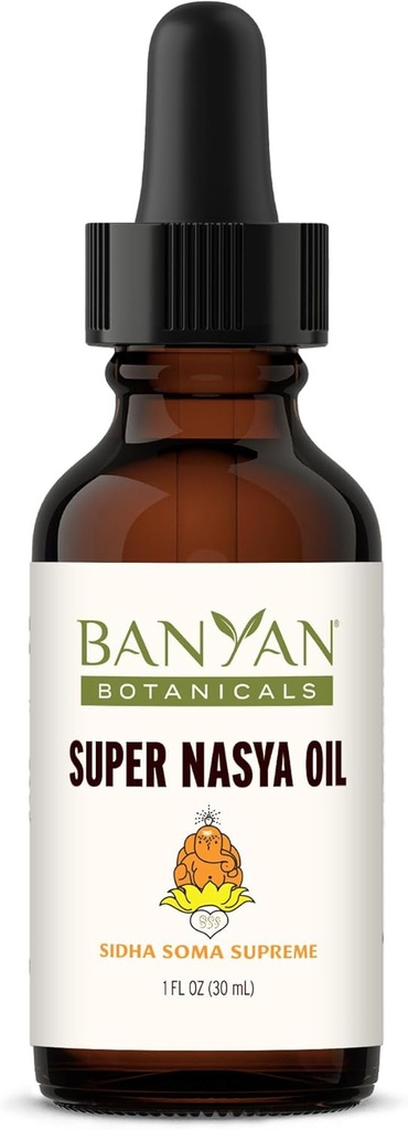 Banyan植物学 Super Nasya Oil – 与玫瑰和桑达尔伍德的草原鼻油滴 – Soothes The Nasal Passages – 支持健康呼吸 * 1 oz – 非GMO,化学自由,残忍无毒