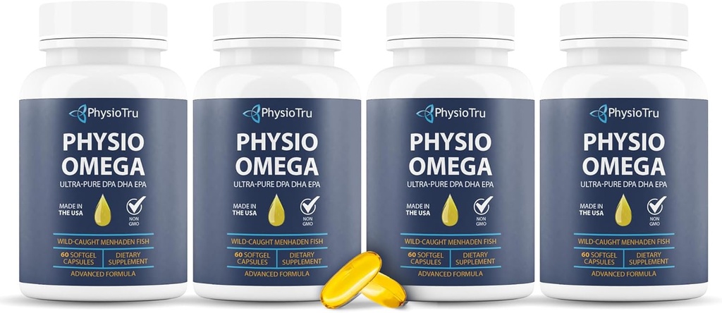Omega 3 Fatty Acid Supplement ilə Fiio Omega 2400mg Balıq Yağı - Yetişkin üçün Heart & Brain Health Supplement - Qeyri-GMO, Burpless, Light Citrus Flavor, Sustainably Sourced - 240 Softgels