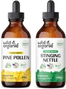 Wild &amp; Organic Pine Pollen Tincture 4 fl oz &amp; Stinging Nettle Root Tincture 4 fl oz