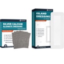 Silver Calcium Alginate Dressing (4''x4''10Pcs) +Island Dressing(4" x 10" 25Pcs)