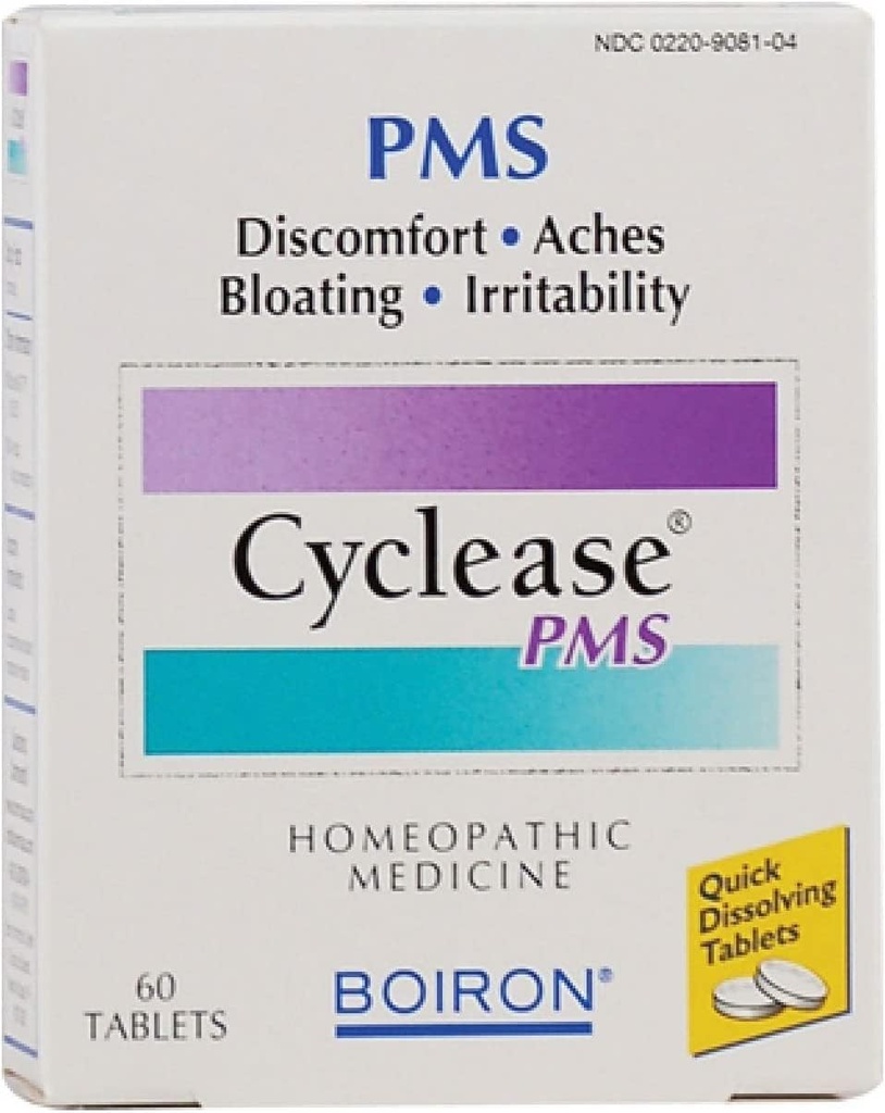 Boiron Cyclease Pms,60块平板电脑,用于治疗Pms的Homopathy医学