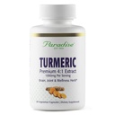 Paradise Organic Turmeric Rhizome 4:1 Extract, Active Whole Spectrum Extract, Super Potent, Ultra Pure, Vegan, Non-GMO, Gluten Free, 90 Vegetarian Capsules