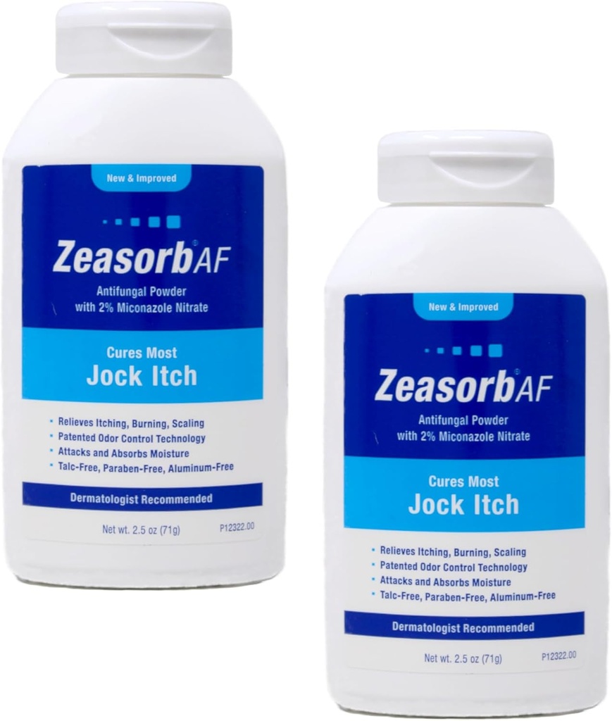 Zeasorb-AF Super Absorbent Ravi Pulber Jock Itch 2,5 Ounce (pakk 2)