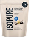 Isopure Low Carb 100% Pure Whey Isolate Protein Powder, Lactose Free, Gluten Free, Med Vitaminer, Vanilla Bean, 25g Protein Per Servering, 1 Lb, 14 portioner (Packaging May Vary)