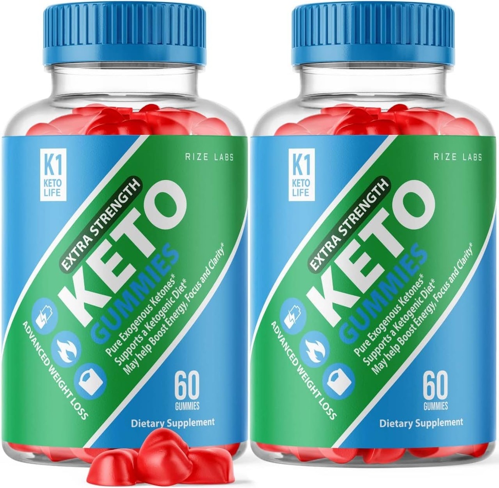 rize 实验室 - K1 Keto Life Gummys 高级额外力量(120 Gummys) (Pack of 2)