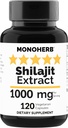 MONOHERB Shilajit Extract 1000 mg - 120 vegetarijanskih kapsul