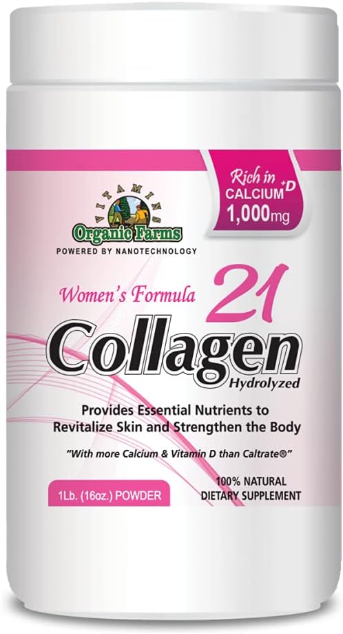 Colagen 21 Hidrolyzed - 1Lb. (16oz.) - Supliment de colagen pentru femei, Formula de femei 